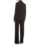 Brinkley Sleeveless Mock-Neck Blouse, Black