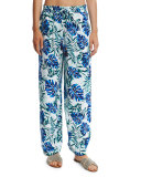 Fronds Floating Wide-Leg Pants