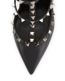 Noir Rockstud Slingback Pump, Black