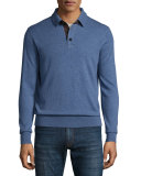 Cashmere Long-Sleeve Polo Sweater