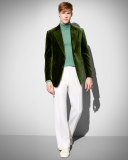Ribbed Turtleneck Sweater, Green