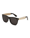 Classic Francis Sunglasses, Black/Gold