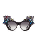 3D Glitter Butterfly Sunglasses
