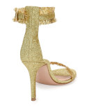 Caribe Fringe Ankle-Wrap 85mm Sandal