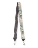 Snake-Embossed Studded Guitar Strap for Handbag, Multi Snake
