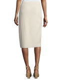 Sleek Ribbed Pencil Skirt