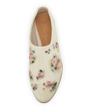 Bea Painted Canvas Slipper, Multicolor