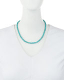 Sleepy Beauty 5mm Beaded Turquoise Necklace