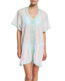 Mystique Embroidered Caftan Coverup