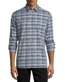 Melrose Plaid Sport Shirt, Plum