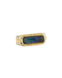 Slim 18K & Sterling Silver East-West Spectrolite Ring
