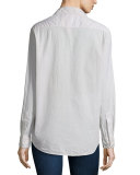 Eileen Button-Front Shirt, Stone