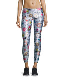 Donut Decor Cropped Performance Leggings