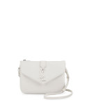 Tri-Pocket V-Flap Crossbody Bag, Gray