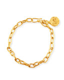 Cadene 22K Gold Link Bracelet, 8"