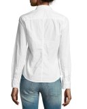 Barry Buttoned Poplin Shirt, White