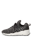 Magma Python-Print Fabric Sneaker, Black/Gray