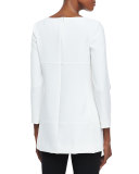 Tunic Blouse with Keyhole, Ivory