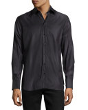 James Tailored-Fit Shirt, Gray Ombré