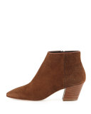 Felicia Weatherproof Suede Bootie, Chestnut