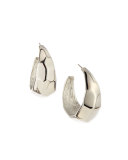 Rhodium-Plated Hoop Earrings