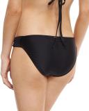 Midnight Lace Shirred-Side Swim Bottom