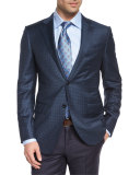 Trofeo Check Two-Button Sport Jacket, Teal