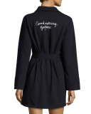 good morning gorgeous short robe, black