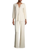 Kels Easy Full-Leg Jersey Pants 