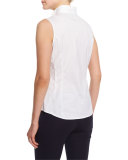 Sleeveless Stretch-Cotton Shirt 