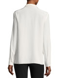 Elaine Long-Sleeve Blouse, Antique White