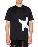 Logo-Graphic Short-Sleeve Crewneck Tee, Black