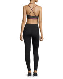 Shiny Moto Sport Leggings, Wine/Black