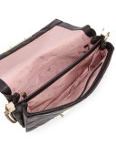 emerson place lenia quilted shoulder bag, black