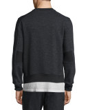 Hornby Mixed-Media Fleece Sweater, Black