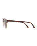 Round Monochromatic Clubmaster® Sunglasses