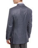 Plaid Cashmere-Blend Sport Coat, Gray
