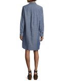 Alex Long-Sleeve Denim Shirtdress 