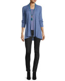 Scoop-Neck Silk Tank, Periwinkle