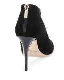 Mendez Suede Ankle Bootie, Black 