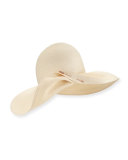 Cate Pinned Wide-Brim Sun Hat, Ivory