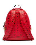 Stark Men's Side Stud Medium Backpack, Ruby Red