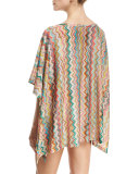 Zigzag Short Tunic Coverup, Multicolor