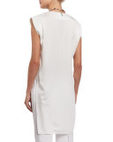 Porter V-Neck Tunic Blouse, White