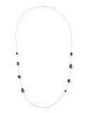 925 Lollipop Multi-Stone Station Necklace in Doublet & Diamonds, 40"