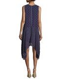 Faith Sleeveless Eyelet Hanky-Hem Dress