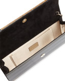 Sweetie Paillette Structured Clutch Bag, Golden