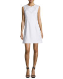 Sleeveless Heart Sheath Dress, White