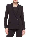 Double-Breasted Crepe Jacket