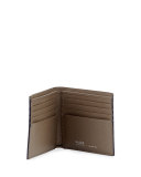 Bonett Leather Single-Fold Wallet, Blue